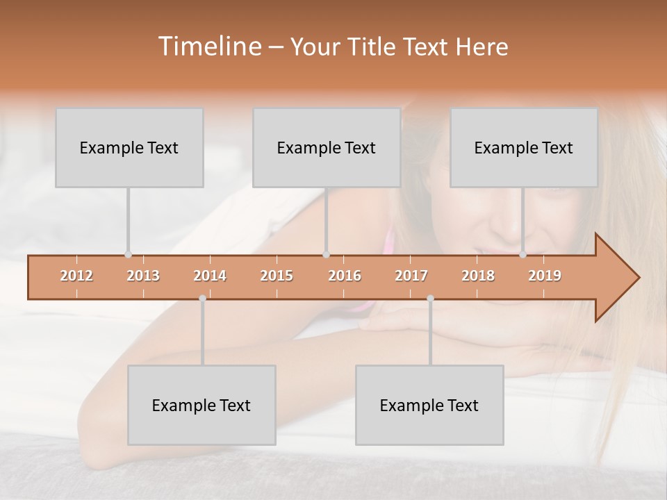 Household Fair Hair Calm PowerPoint Template