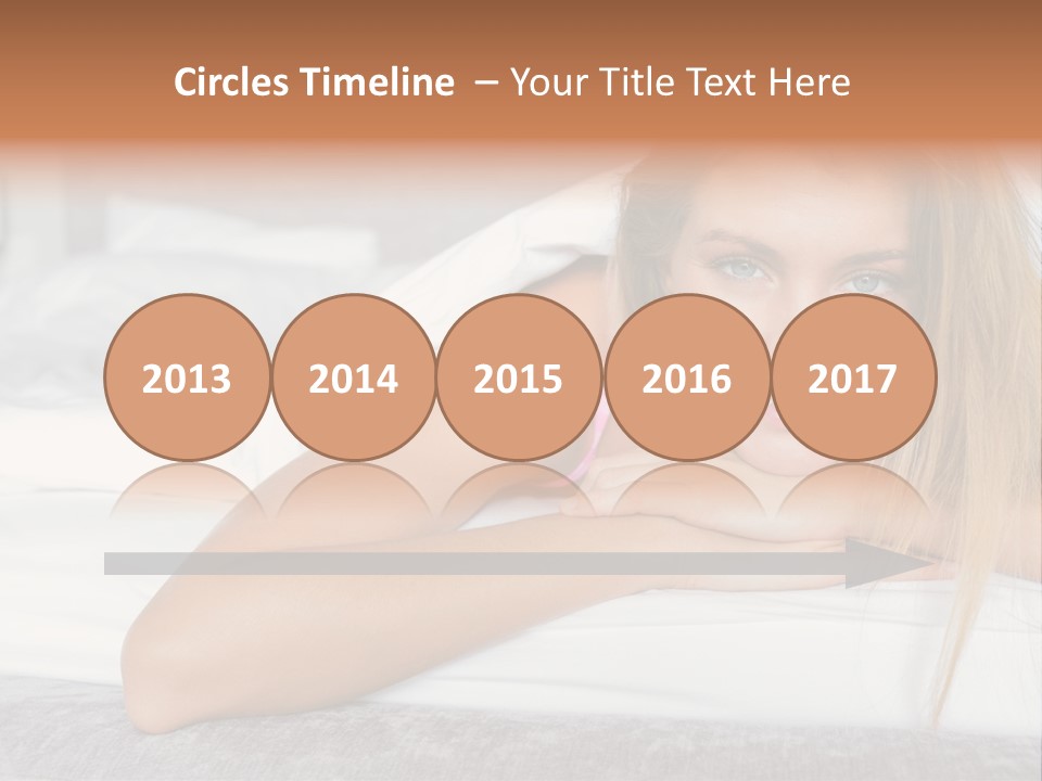 Household Fair Hair Calm PowerPoint Template