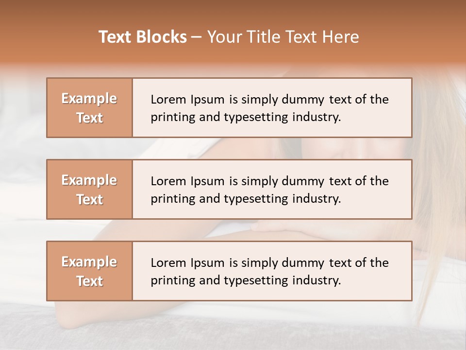 Household Fair Hair Calm PowerPoint Template