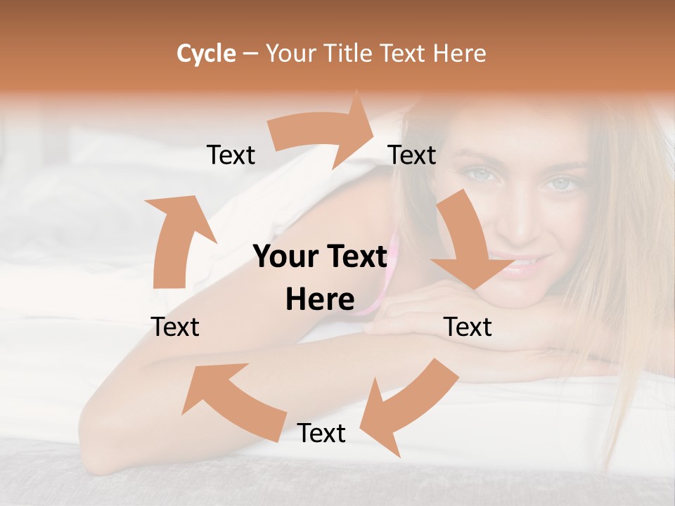 Household Fair Hair Calm PowerPoint Template