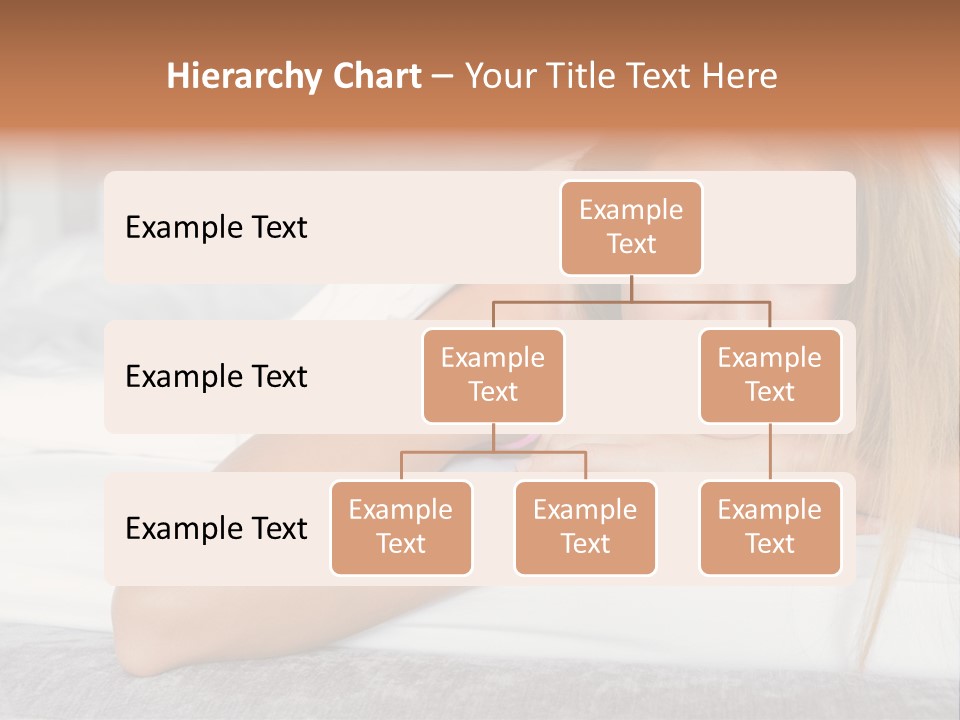 Household Fair Hair Calm PowerPoint Template