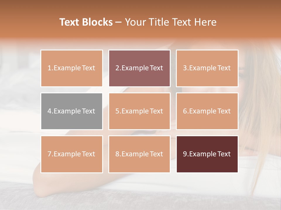 Household Fair Hair Calm PowerPoint Template