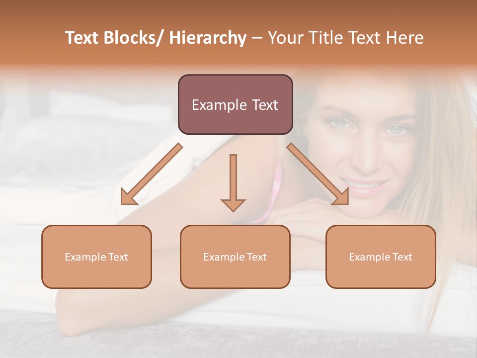 Household Fair Hair Calm PowerPoint Template