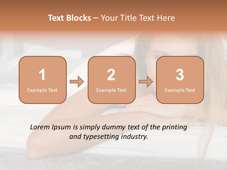 Household Fair Hair Calm PowerPoint Template