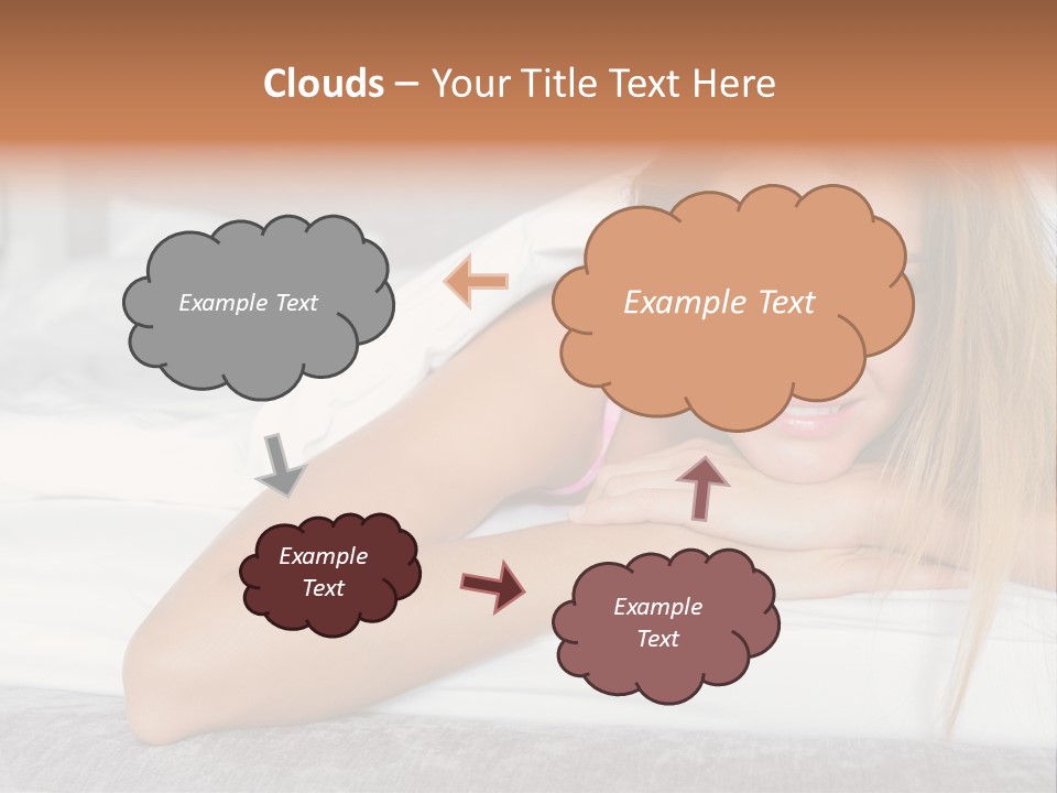 Household Fair Hair Calm PowerPoint Template