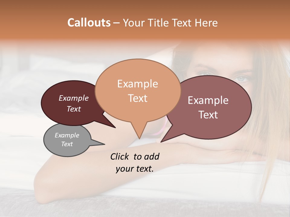 Household Fair Hair Calm PowerPoint Template