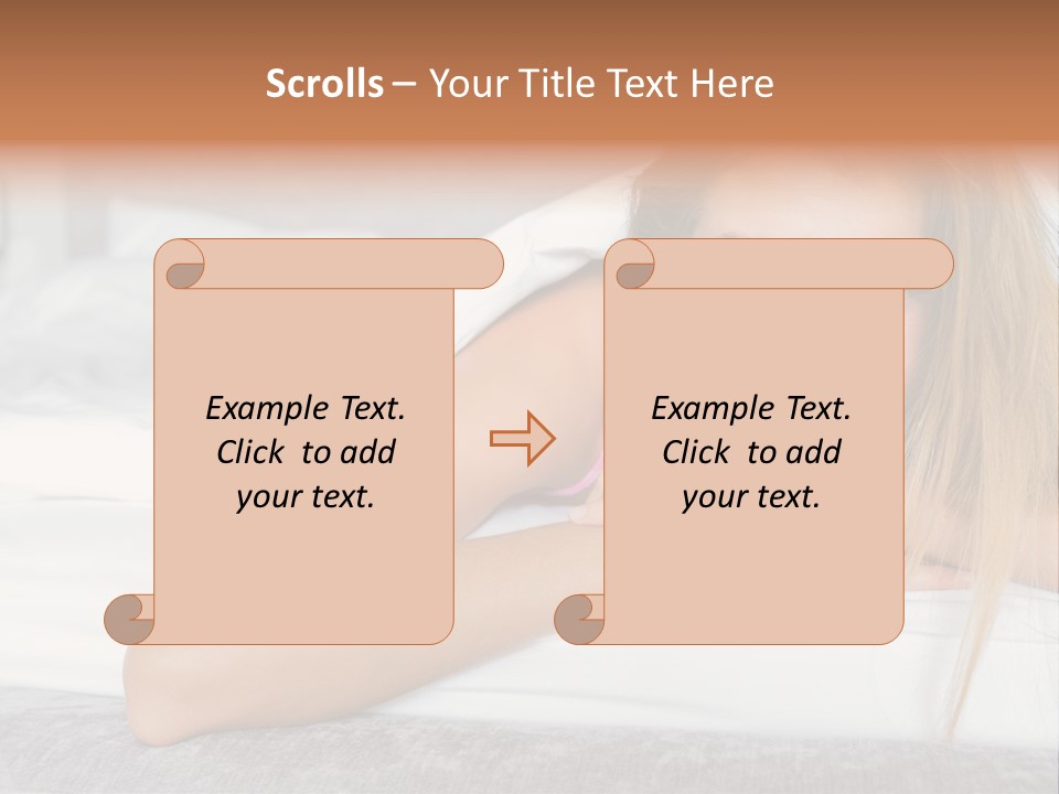 Household Fair Hair Calm PowerPoint Template