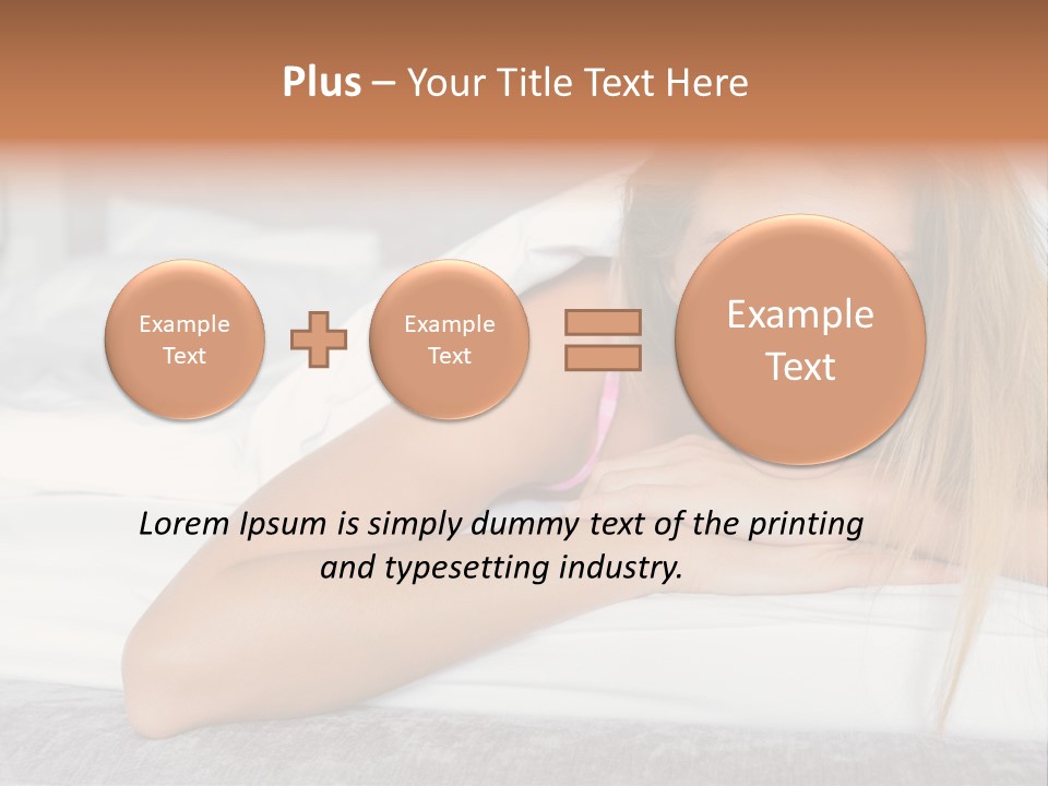 Household Fair Hair Calm PowerPoint Template