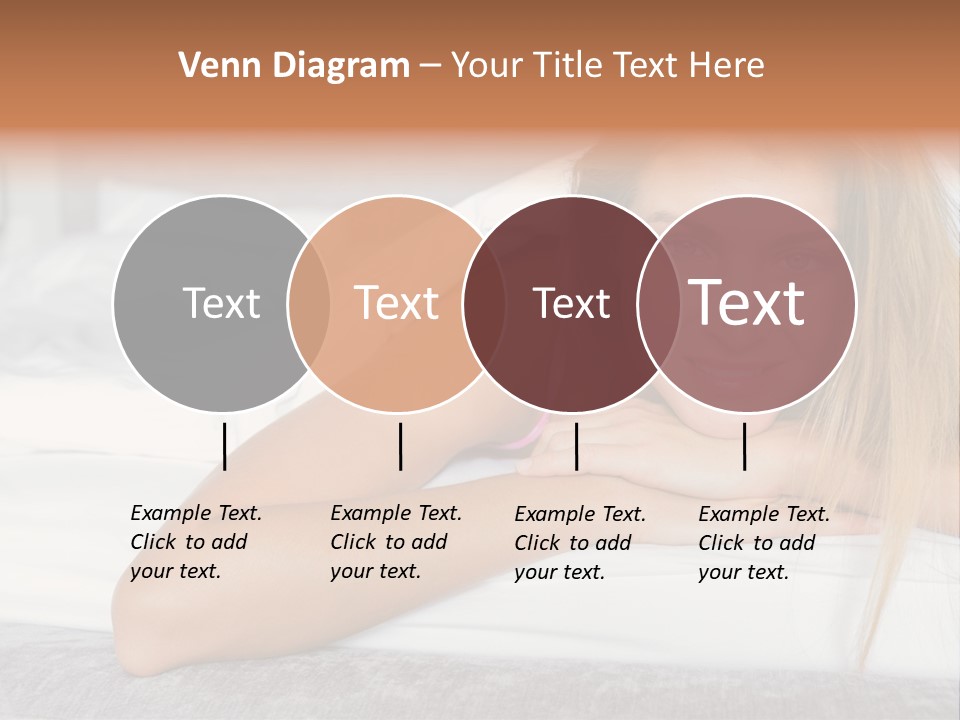 Household Fair Hair Calm PowerPoint Template