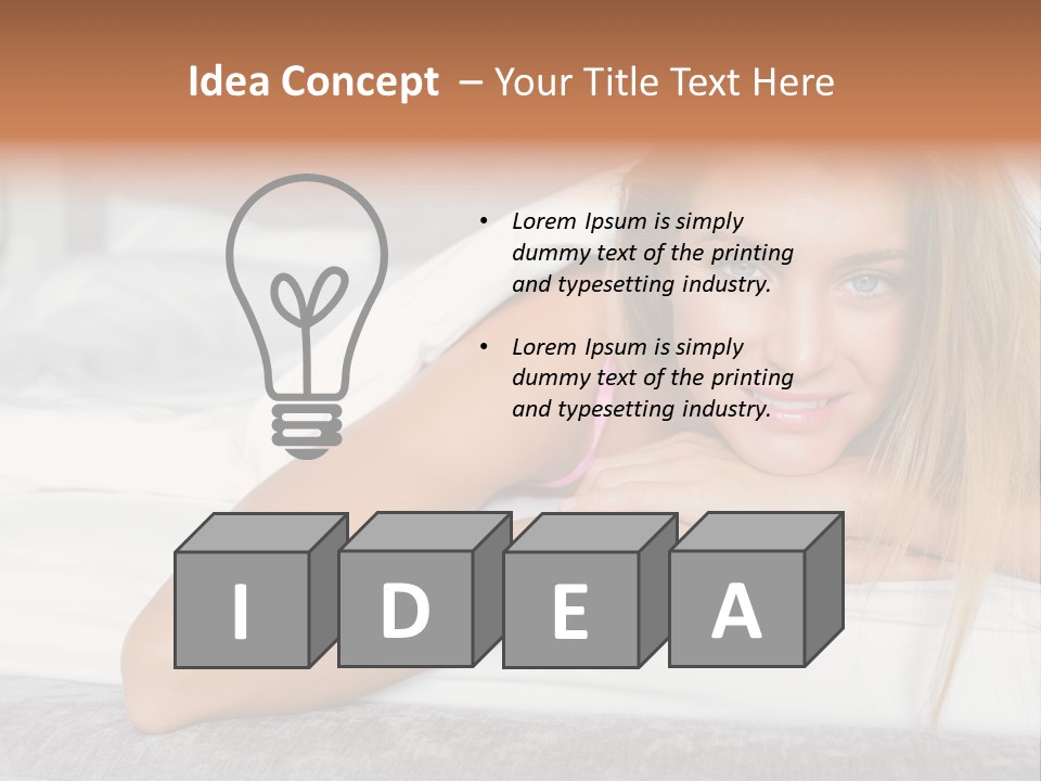 Household Fair Hair Calm PowerPoint Template