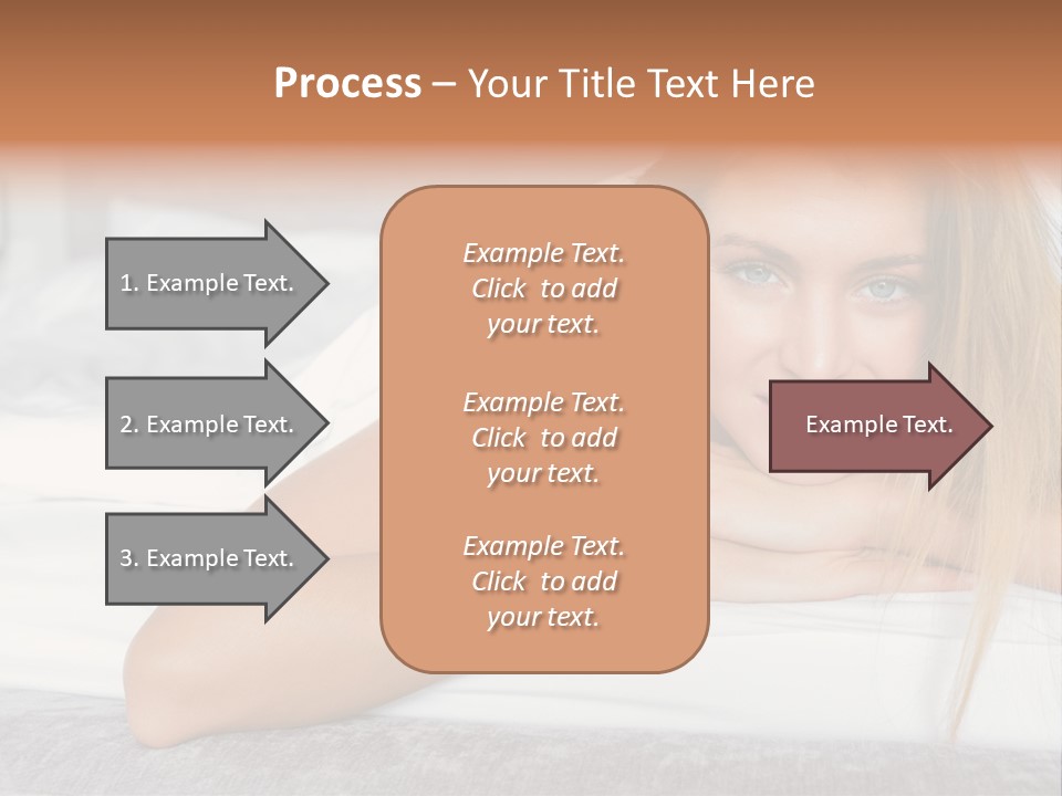 Household Fair Hair Calm PowerPoint Template