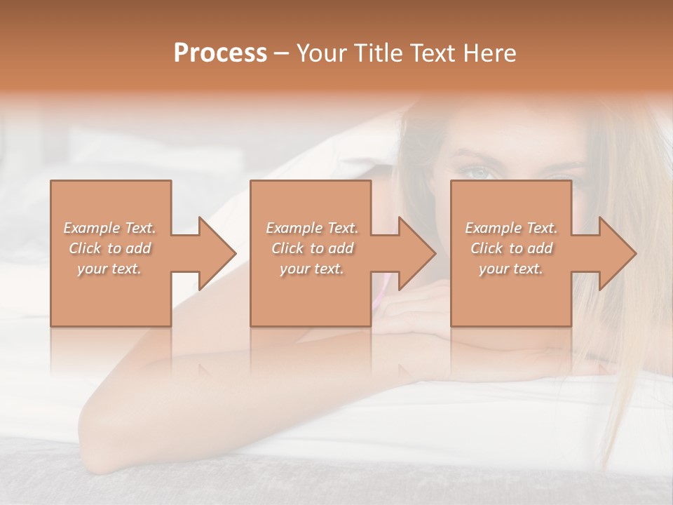 Household Fair Hair Calm PowerPoint Template