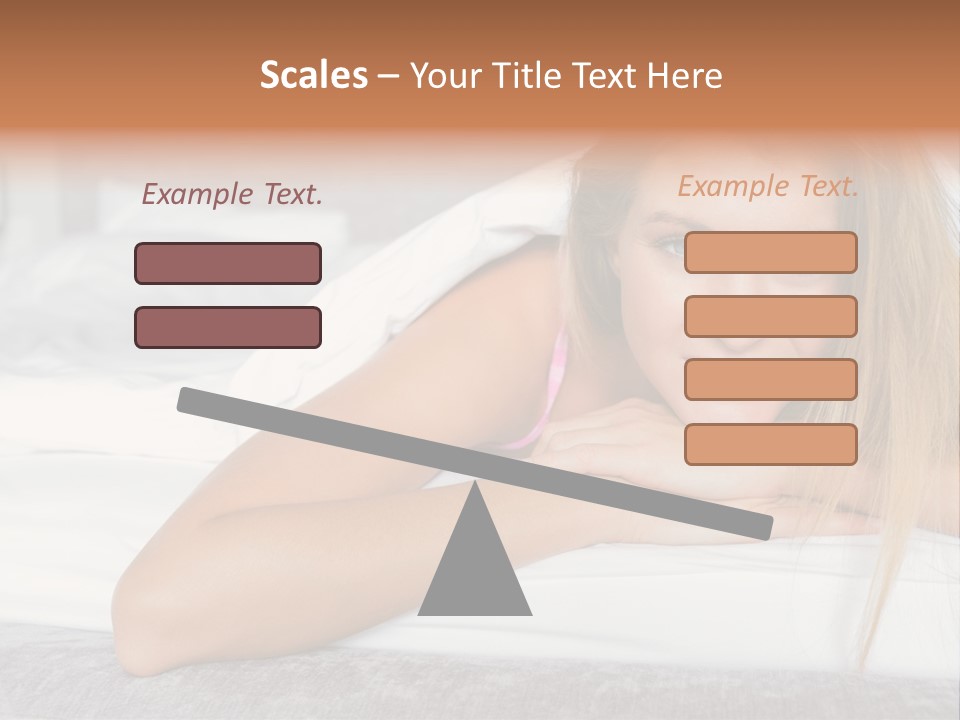 Household Fair Hair Calm PowerPoint Template