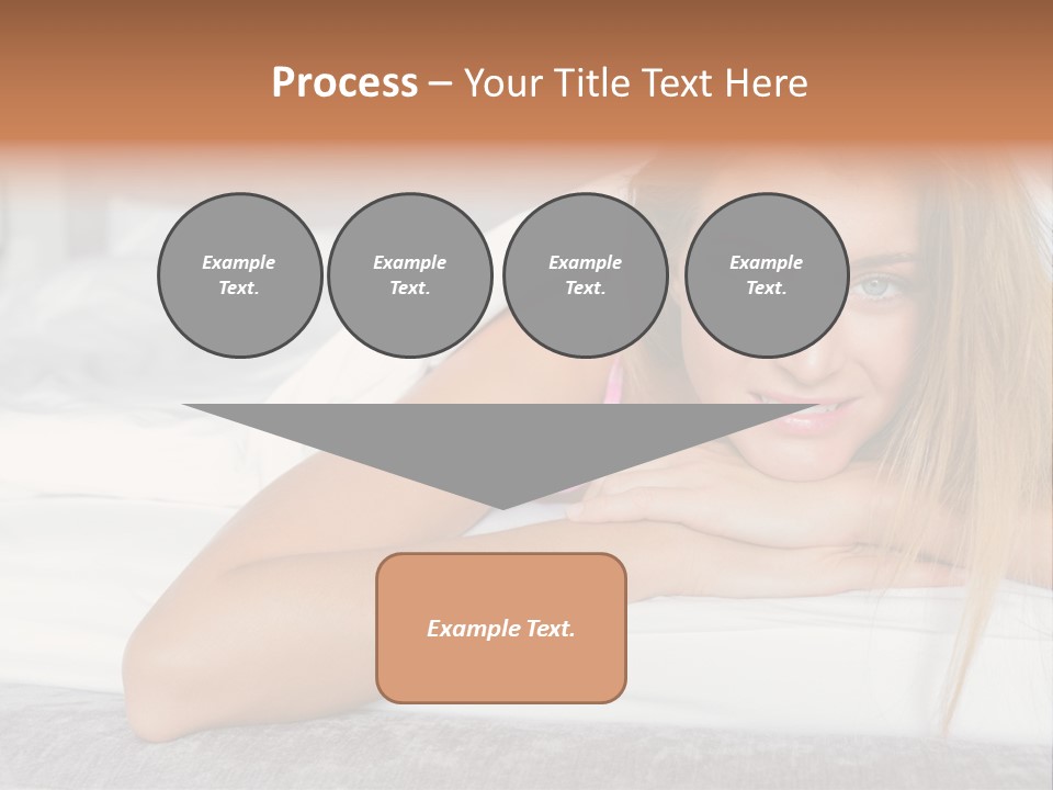 Household Fair Hair Calm PowerPoint Template