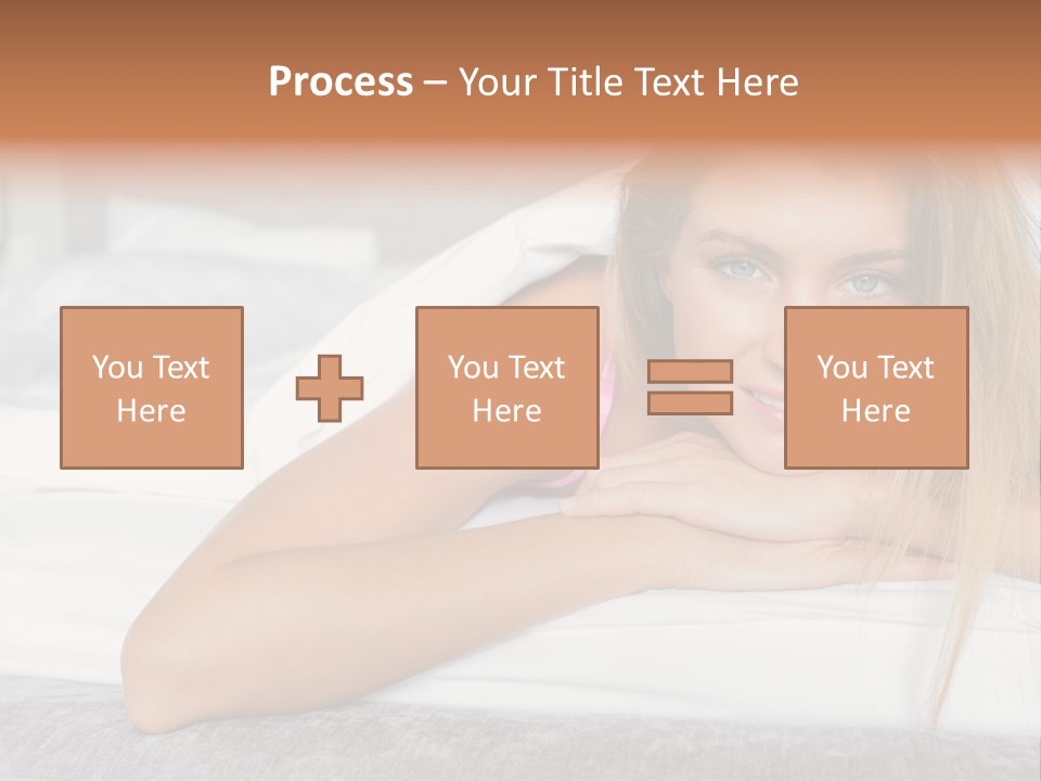 Household Fair Hair Calm PowerPoint Template