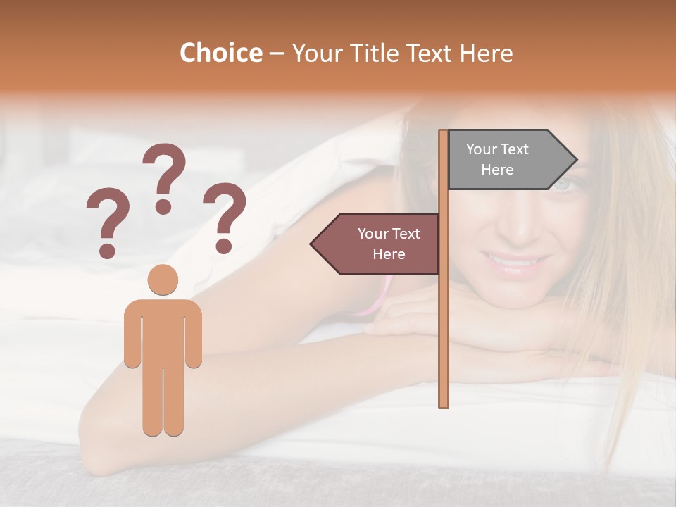 Household Fair Hair Calm PowerPoint Template