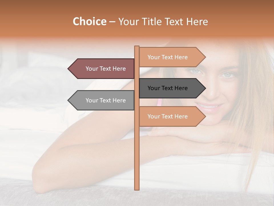 Household Fair Hair Calm PowerPoint Template