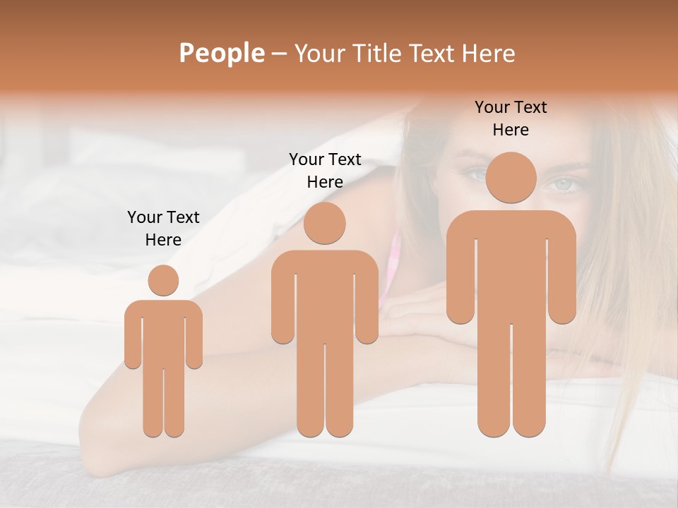 Household Fair Hair Calm PowerPoint Template