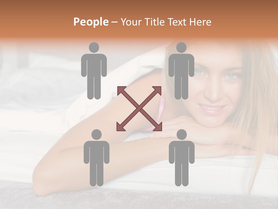 Household Fair Hair Calm PowerPoint Template