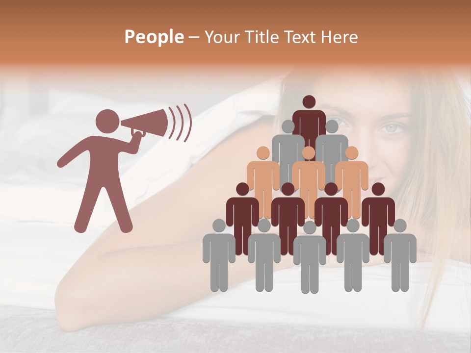 Household Fair Hair Calm PowerPoint Template