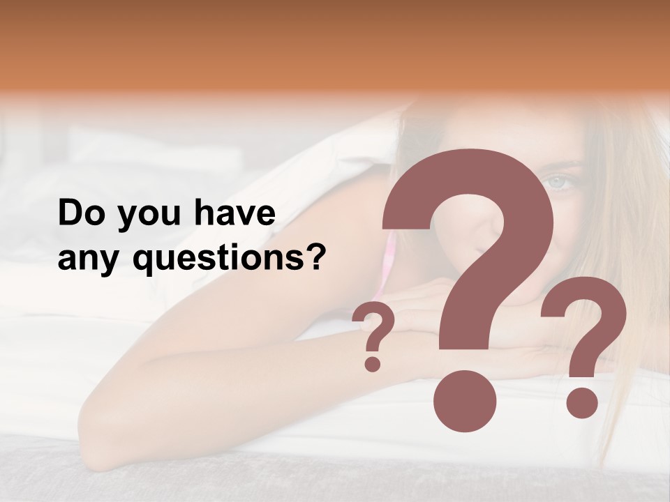 Household Fair Hair Calm PowerPoint Template