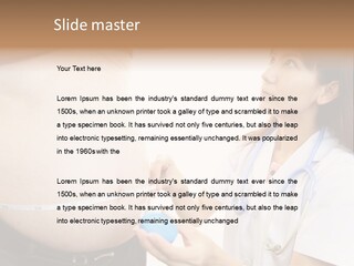 A Pregnant Woman Measuring Her Belly With A Stethoscope PowerPoint Template