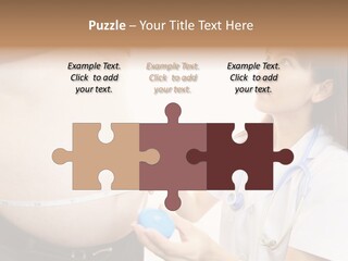 A Pregnant Woman Measuring Her Belly With A Stethoscope PowerPoint Template