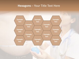 A Pregnant Woman Measuring Her Belly With A Stethoscope PowerPoint Template