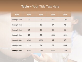 A Pregnant Woman Measuring Her Belly With A Stethoscope PowerPoint Template