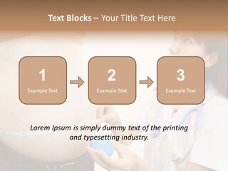 A Pregnant Woman Measuring Her Belly With A Stethoscope PowerPoint Template