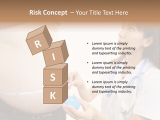 A Pregnant Woman Measuring Her Belly With A Stethoscope PowerPoint Template