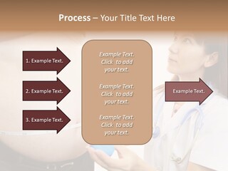 A Pregnant Woman Measuring Her Belly With A Stethoscope PowerPoint Template