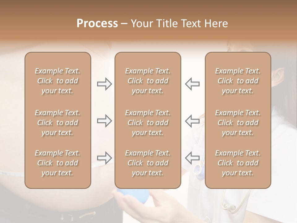 A Pregnant Woman Measuring Her Belly With A Stethoscope PowerPoint Template