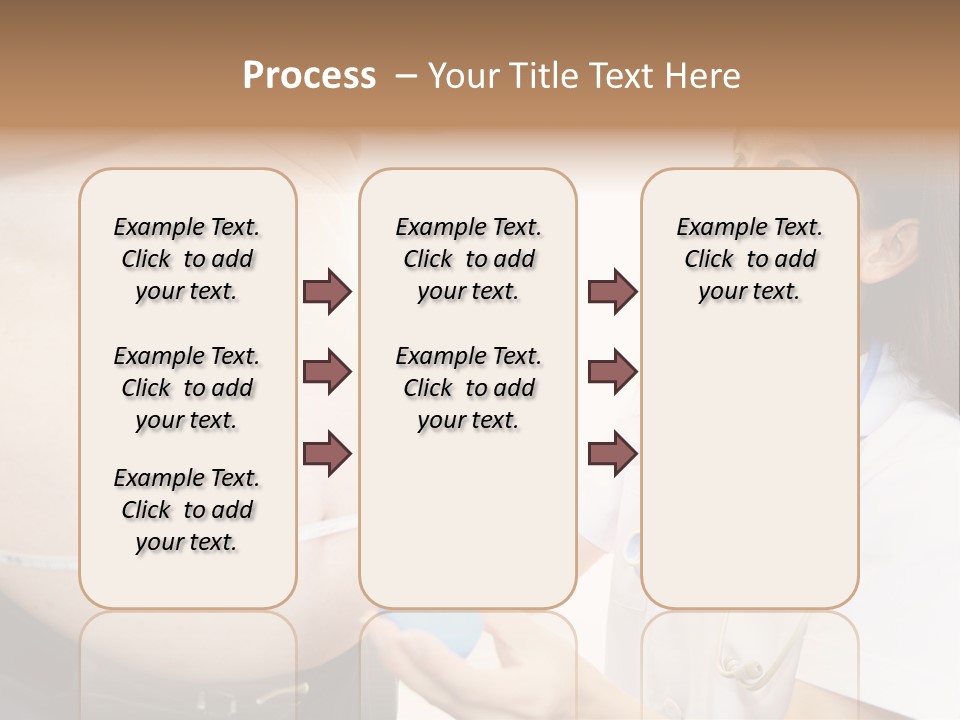 A Pregnant Woman Measuring Her Belly With A Stethoscope PowerPoint Template