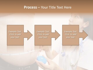 A Pregnant Woman Measuring Her Belly With A Stethoscope PowerPoint Template