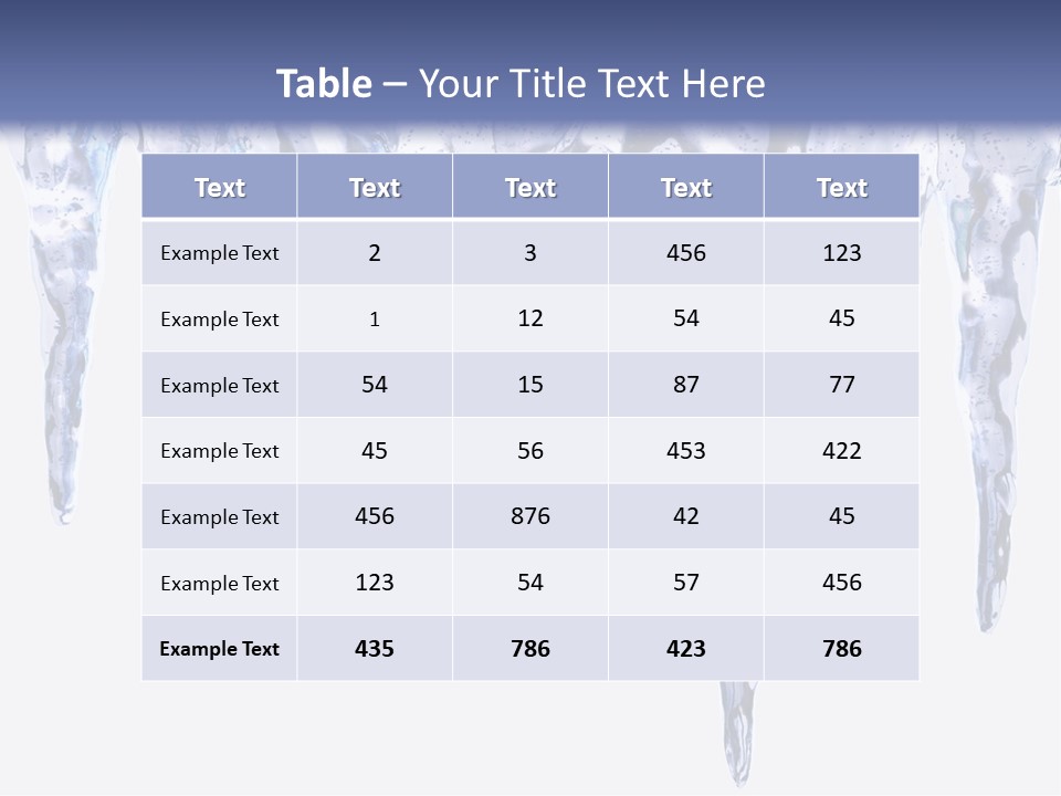 Sharp Nature Frost PowerPoint Template