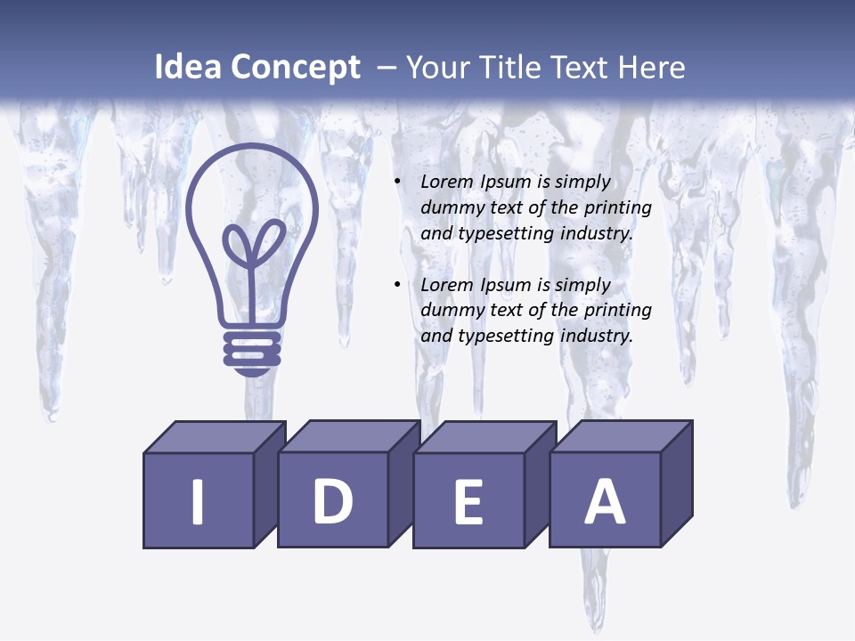 Sharp Nature Frost PowerPoint Template