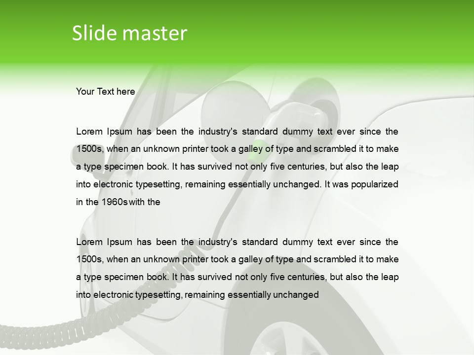 Transport Ecologically Electric PowerPoint Template