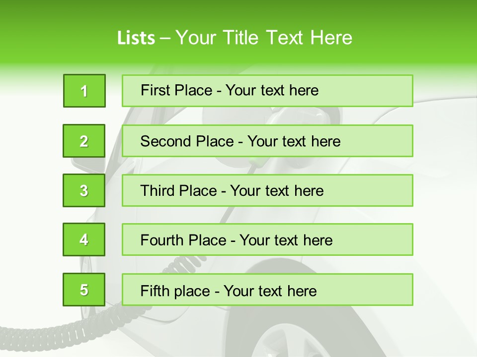 Transport Ecologically Electric PowerPoint Template