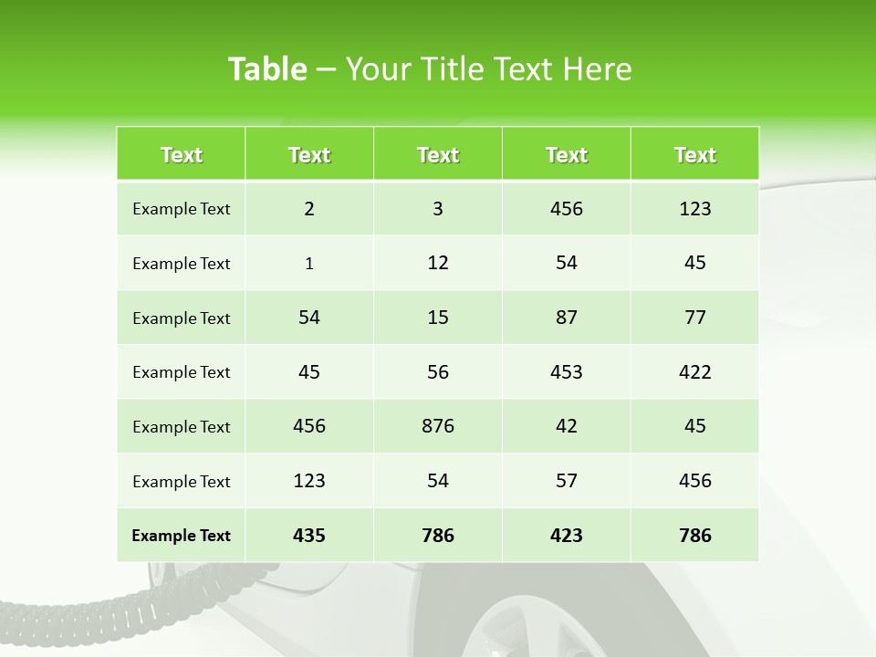 Transport Ecologically Electric PowerPoint Template