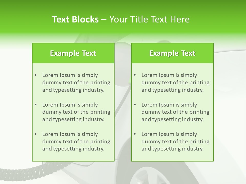 Transport Ecologically Electric PowerPoint Template