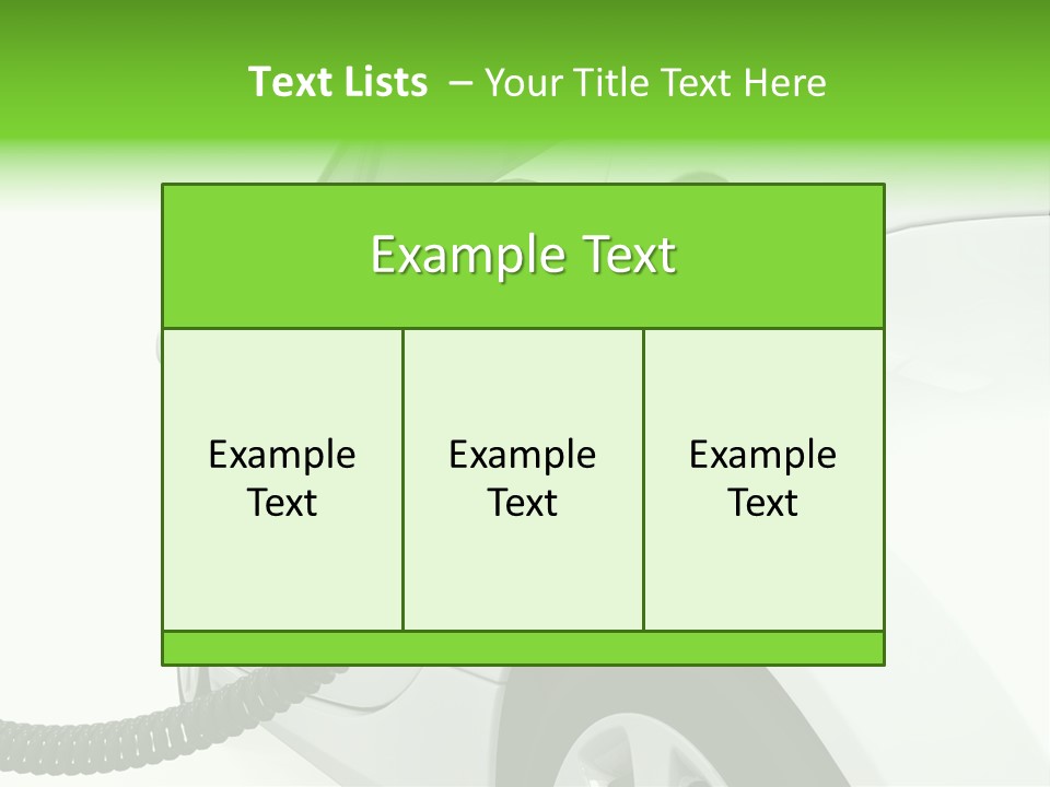 Transport Ecologically Electric PowerPoint Template