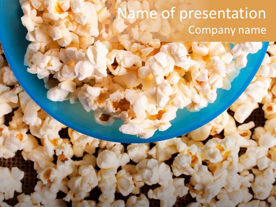 Healthy Health Popcorn PowerPoint Template