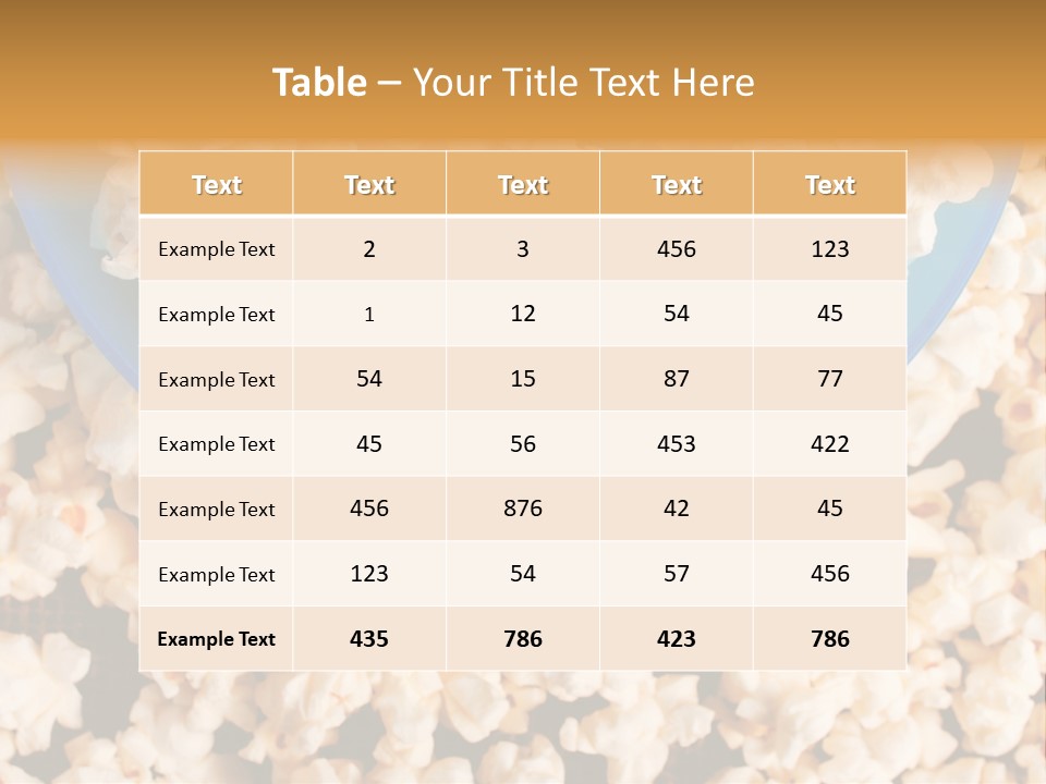 Healthy Health Popcorn PowerPoint Template