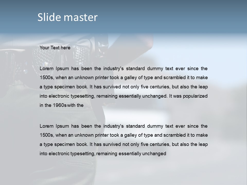 Motor Standing Emergency PowerPoint Template