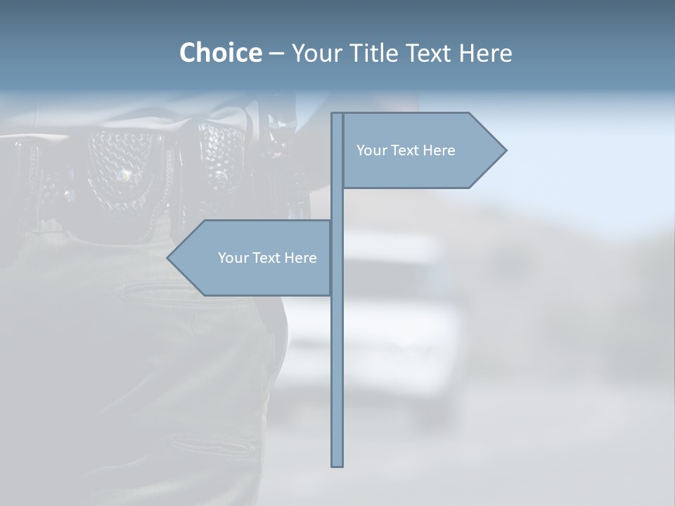 Motor Standing Emergency PowerPoint Template