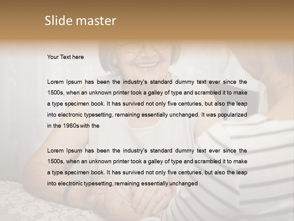 Assistance Smiling Female PowerPoint Template