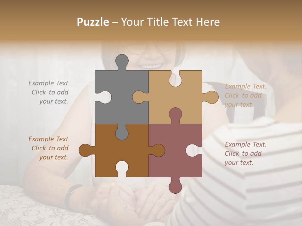 Assistance Smiling Female PowerPoint Template