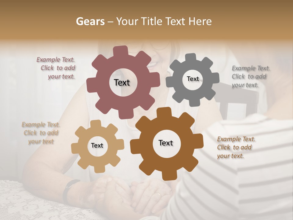 Assistance Smiling Female PowerPoint Template