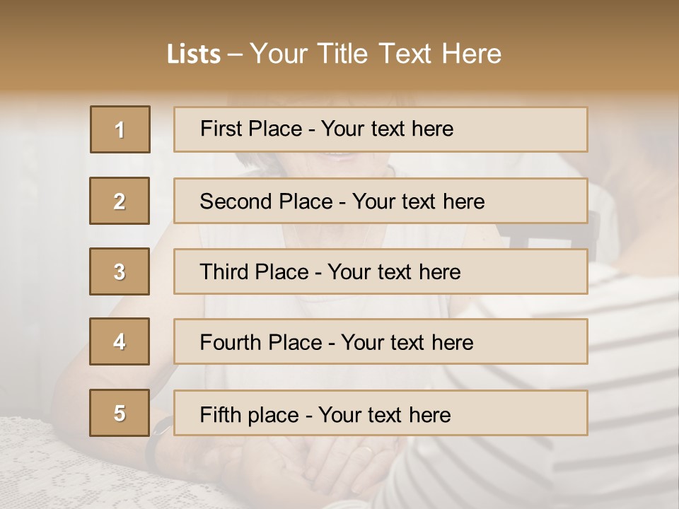 Assistance Smiling Female PowerPoint Template
